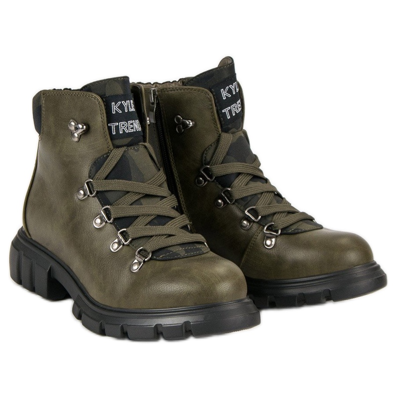 Kylie Šněrovací boty zelená 2