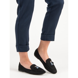 Small Swan Třpytivé mokasíny černá 1