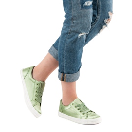 Kylie Saténové tenisky zelená 1 Kylie Saténové tenisky zelená 1