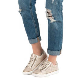 Kylie Ležérní zlaté tenisky zlatý 1