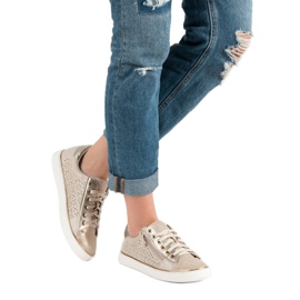 Kylie Ležérní zlaté tenisky zlatý 2