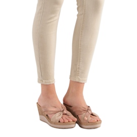 Klínové sandály VINCEZA růžový 2