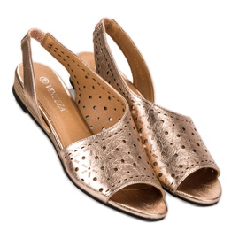 Prolamované sandály VINCEZA žlutá 1