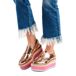 Corina Módní klínové boty žlutá 2