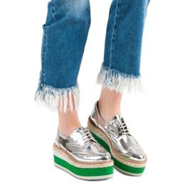 Corina Módní klínové boty šedá 1