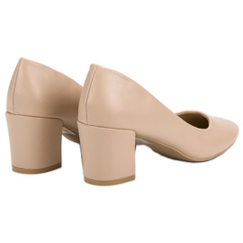 Ideal Shoes Klasické béžové lodičky béžový 1 Ideal Shoes Klasické béžové lodičky béžový 1