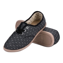 Tenisky s tečkami černý 1