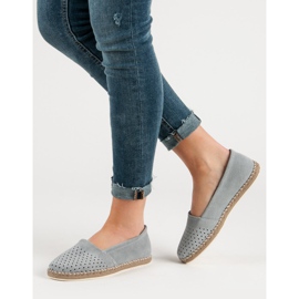 Filippo Espadrilky z šedé kůže šedá 1