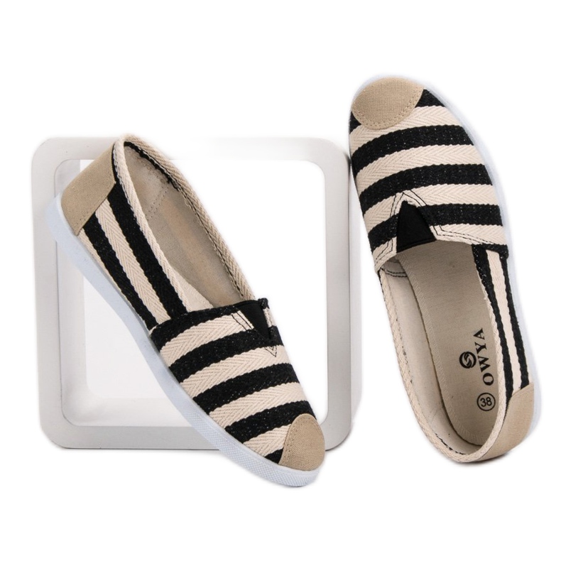 Pruhované slipy černý hnědý 2