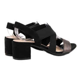 Filippo Sandály S Třpytkami Vinceza černý 1