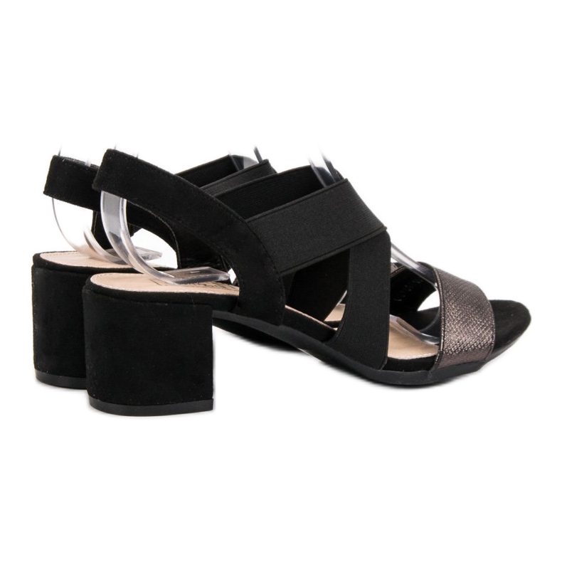 Filippo Sandály S Třpytkami Vinceza černý 1