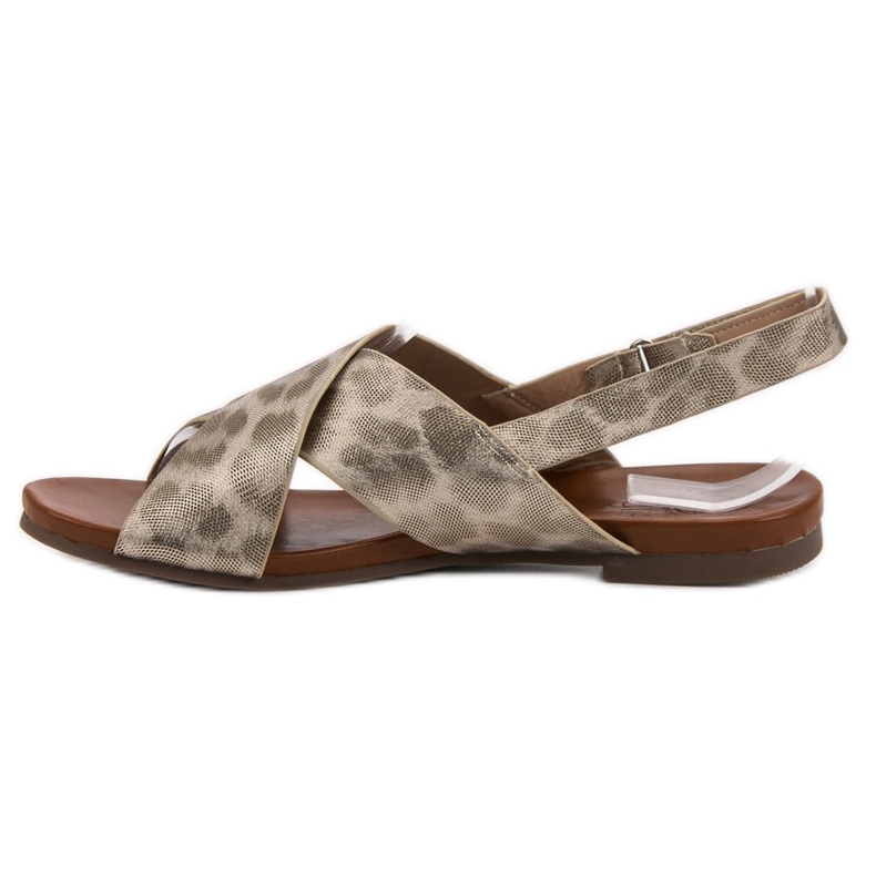 Kylie Skvrnité sandály žlutá 1