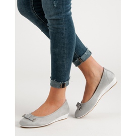 Vinceza Baletka s mašlí šedá 2