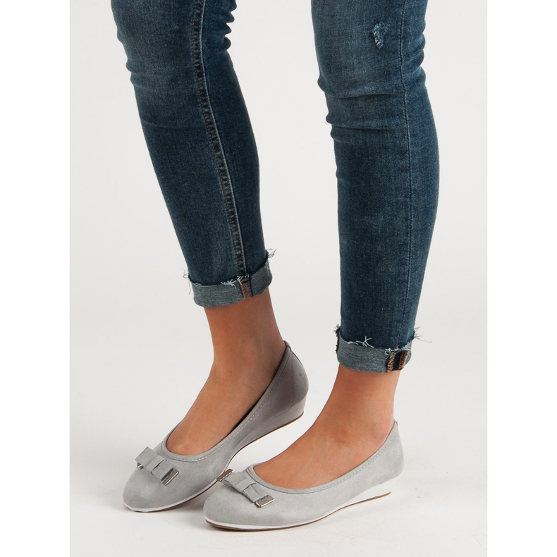 Vinceza Baletka s mašlí šedá 1