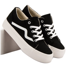 Kylie Módní černé tenisky černá 1