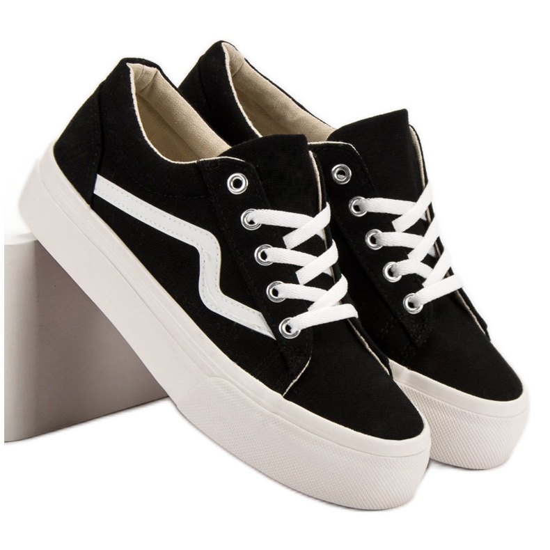 Kylie Módní černé tenisky černá 1