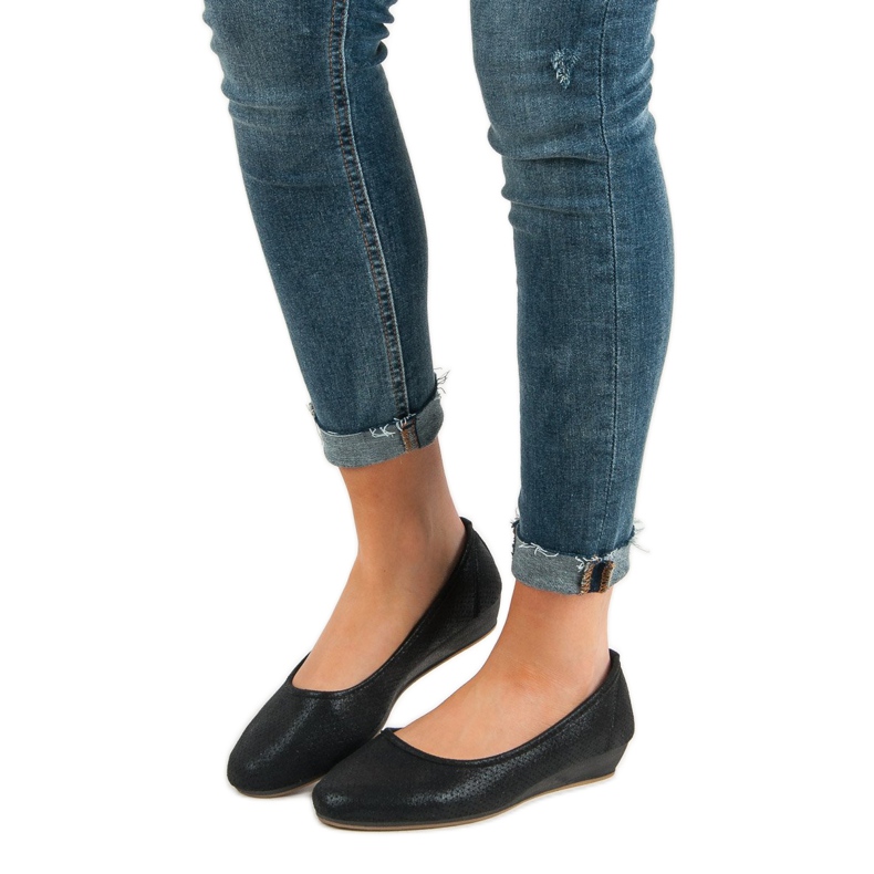 Vinceza Pohodlné balerínky černá 1