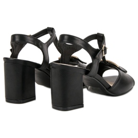 Vinceza Elegantní sandály černá 6