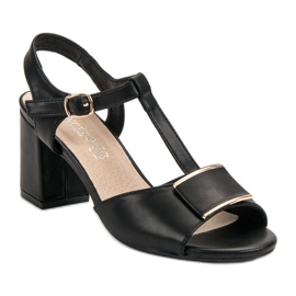 Vinceza Elegantní sandály černá 4