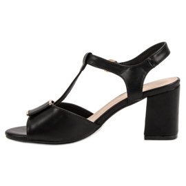 Vinceza Elegantní sandály černá 5