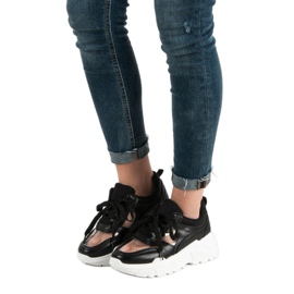 SHELOVET Průhledné tenisky černý 1