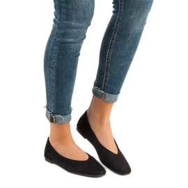Seastar Černé semišové balerínky černý 2