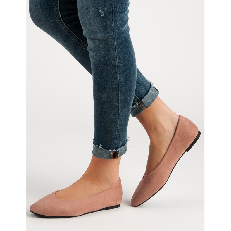 Seastar Balerínky z práškového semiše růžový 2