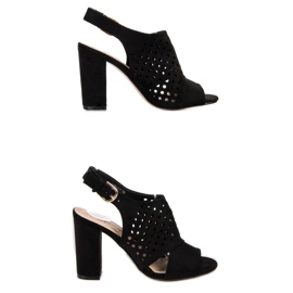 Seastar Prolamované stavěné sandály černá 2