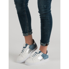 Pohodlná sportovní obuv bílý modrý 1