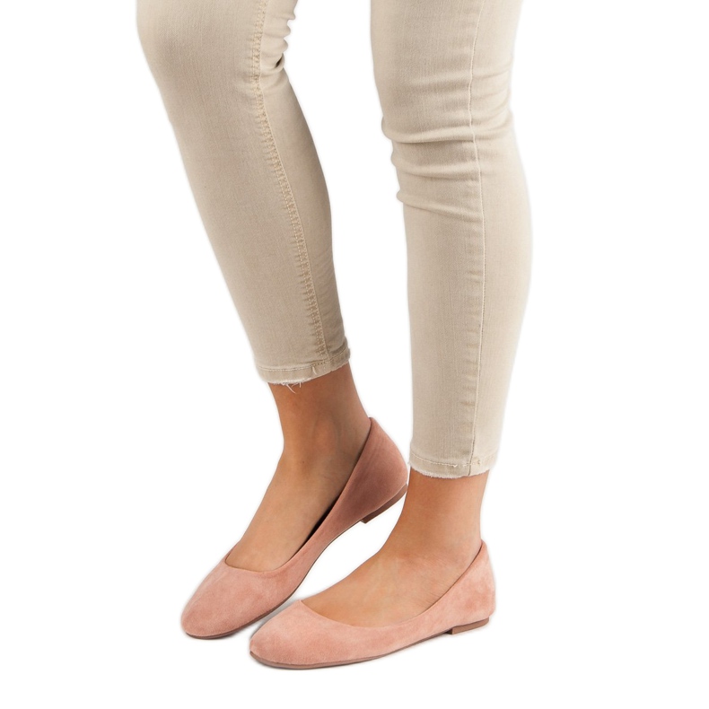 Primavera Klasické práškové balerínky růžový 1