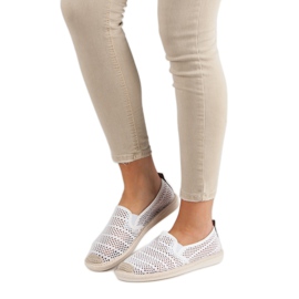 Krajkové nazouvací tenisky bílý 2