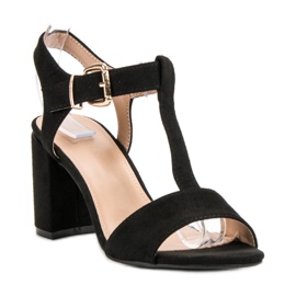 Anesia Paris Černé Sandály Na Tyči černý 1
