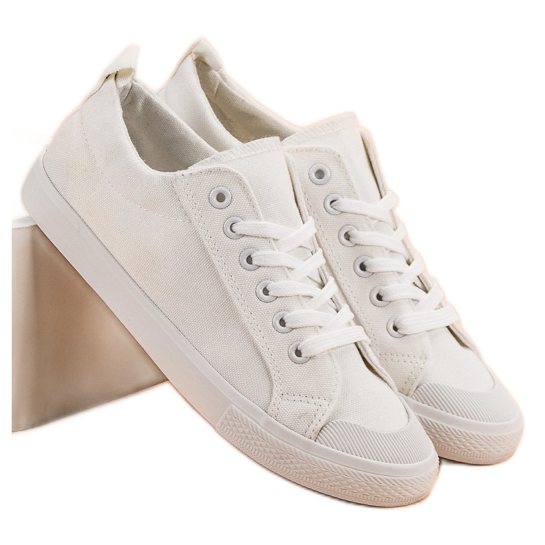 Nízké bílé tenisky bílý 2