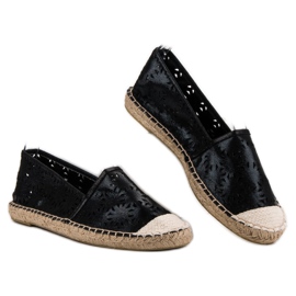 Cm Paris Textilní espadrilky černý 2