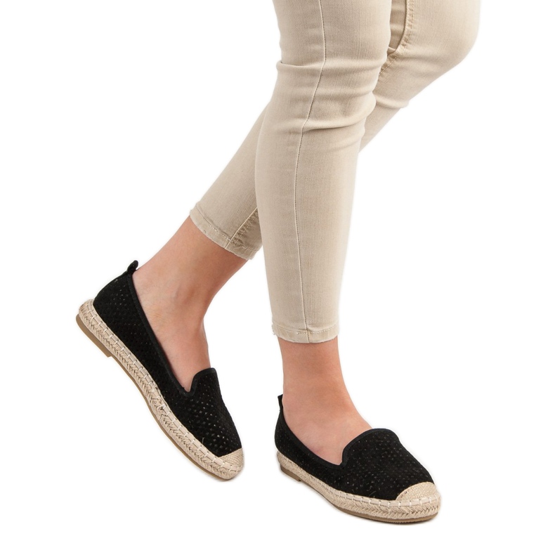 Lucky Shoes Black Openwork Lords černý 2