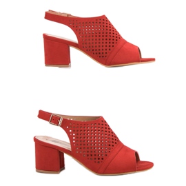 Neformální uzavřené sandály červený 2