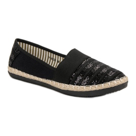 Kayla Lesklé espadrilky černá 2