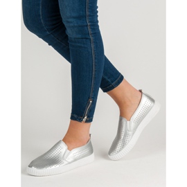 SHELOVET Prolamované slipy šedá 2