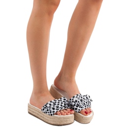 Seastar Tečkované pantofle bílý černý 1