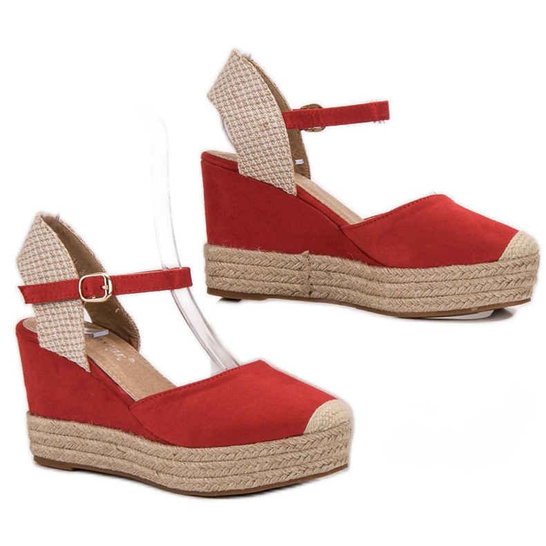 Seastar Espadrilky na platformě červené 1