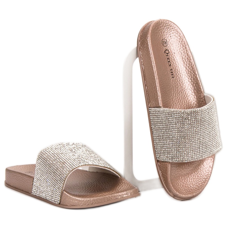 Queen Vivi Pantofle S Krystaly žlutá 1