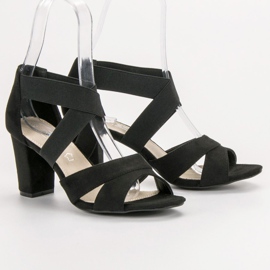 Filippo Černé nazouvací sandály černý 1