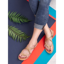 Small Swan Japonské sandály žluť 2