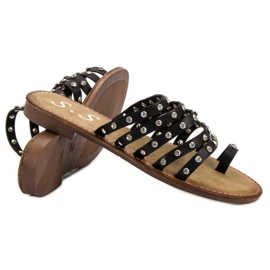 SHELOVET Pantofle S Kamínky černá 1