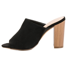 Kayla Vestavěné sandály na vysokém podpatku černá 1