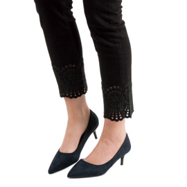 Nio Nio Černé semišové lodičky černý 1