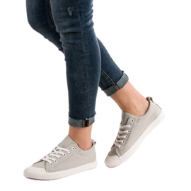 SHELOVET Nízké šedé tenisky šedá 1