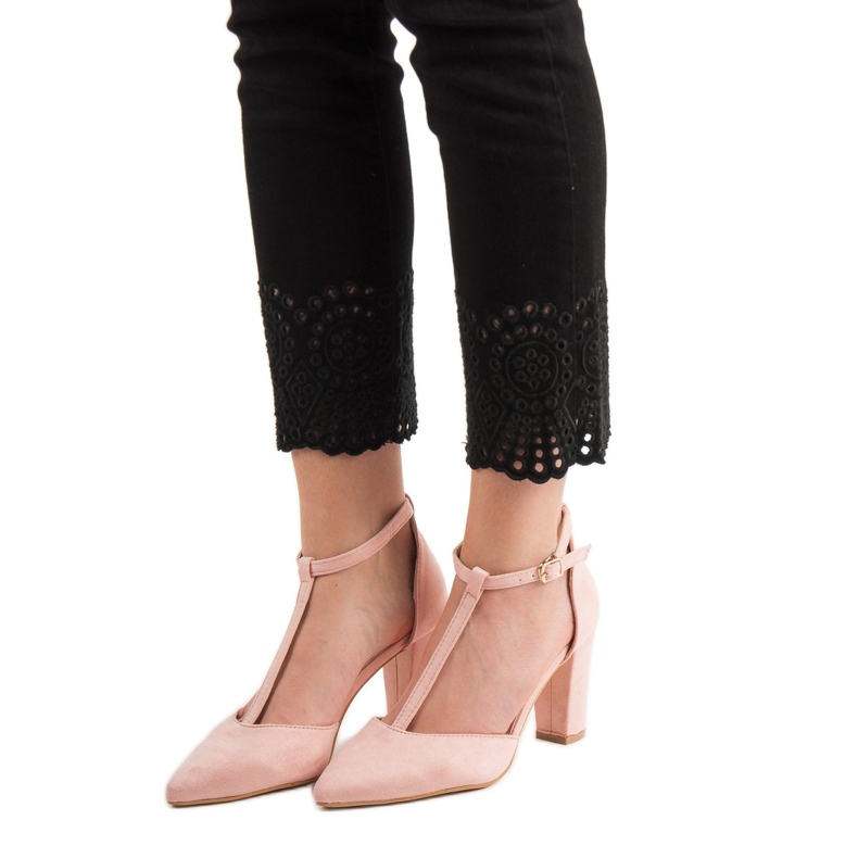 Primavera Růžová Lodičky Na Sloupu růžový 2