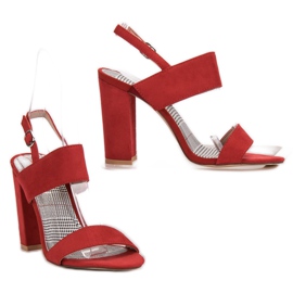 SHELOVET Červené Sandály Na Baru 2