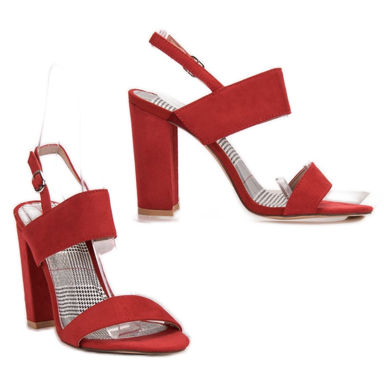 SHELOVET Červené Sandály Na Baru 2